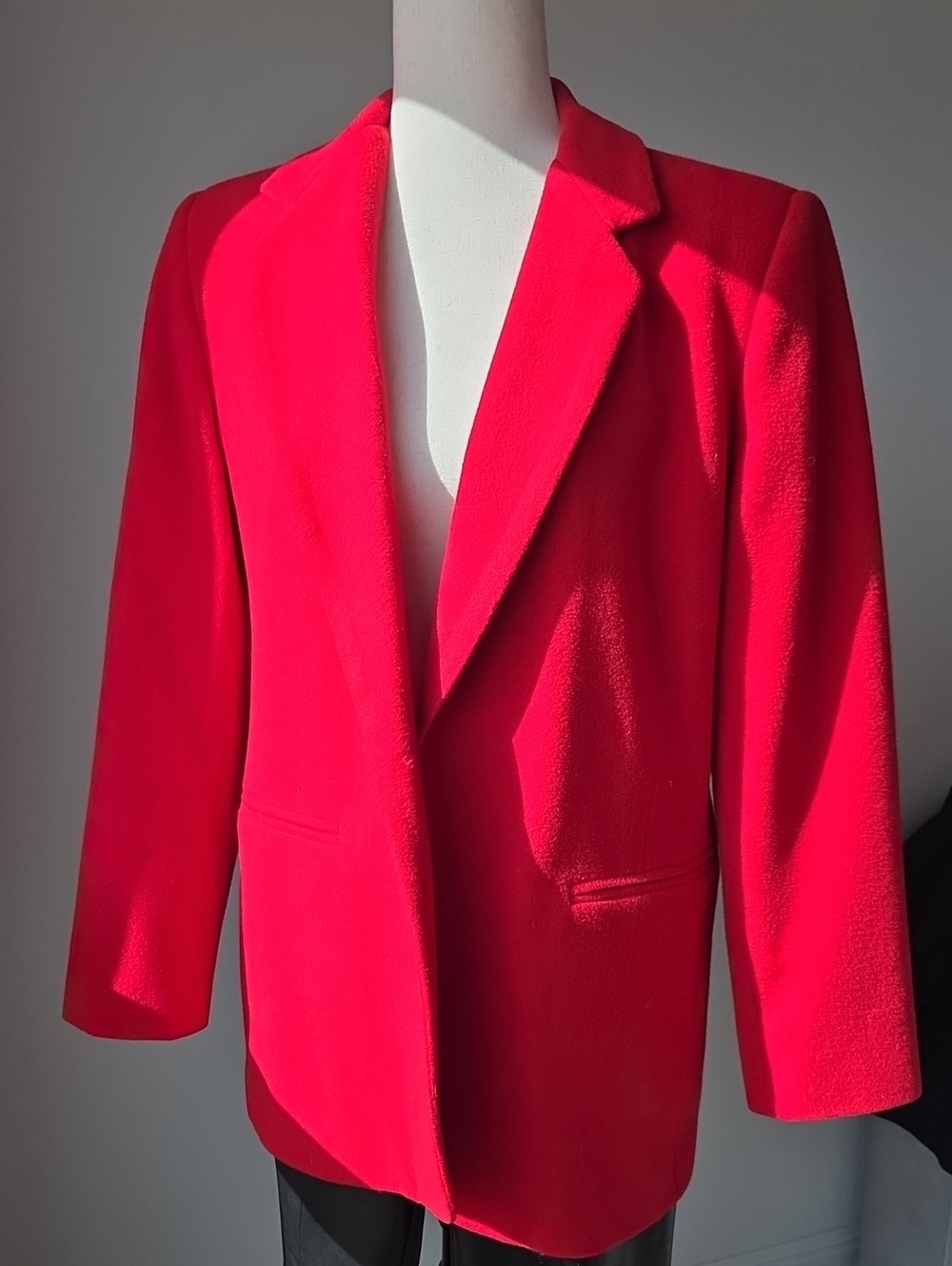 Vintage Harve Benard Wool Bright Red Women's Blazer 8 Christmas Costume Party